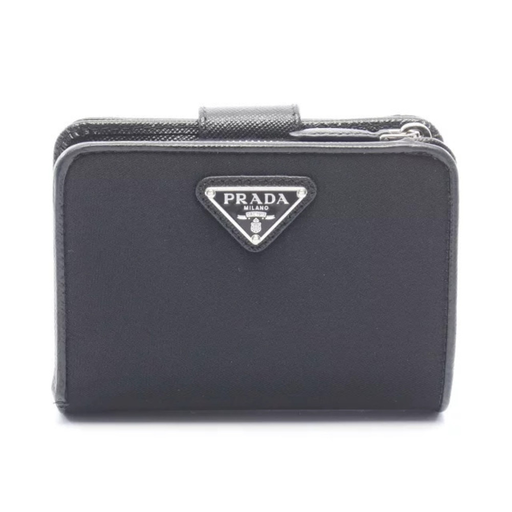 Prada bi fold wallet leather black